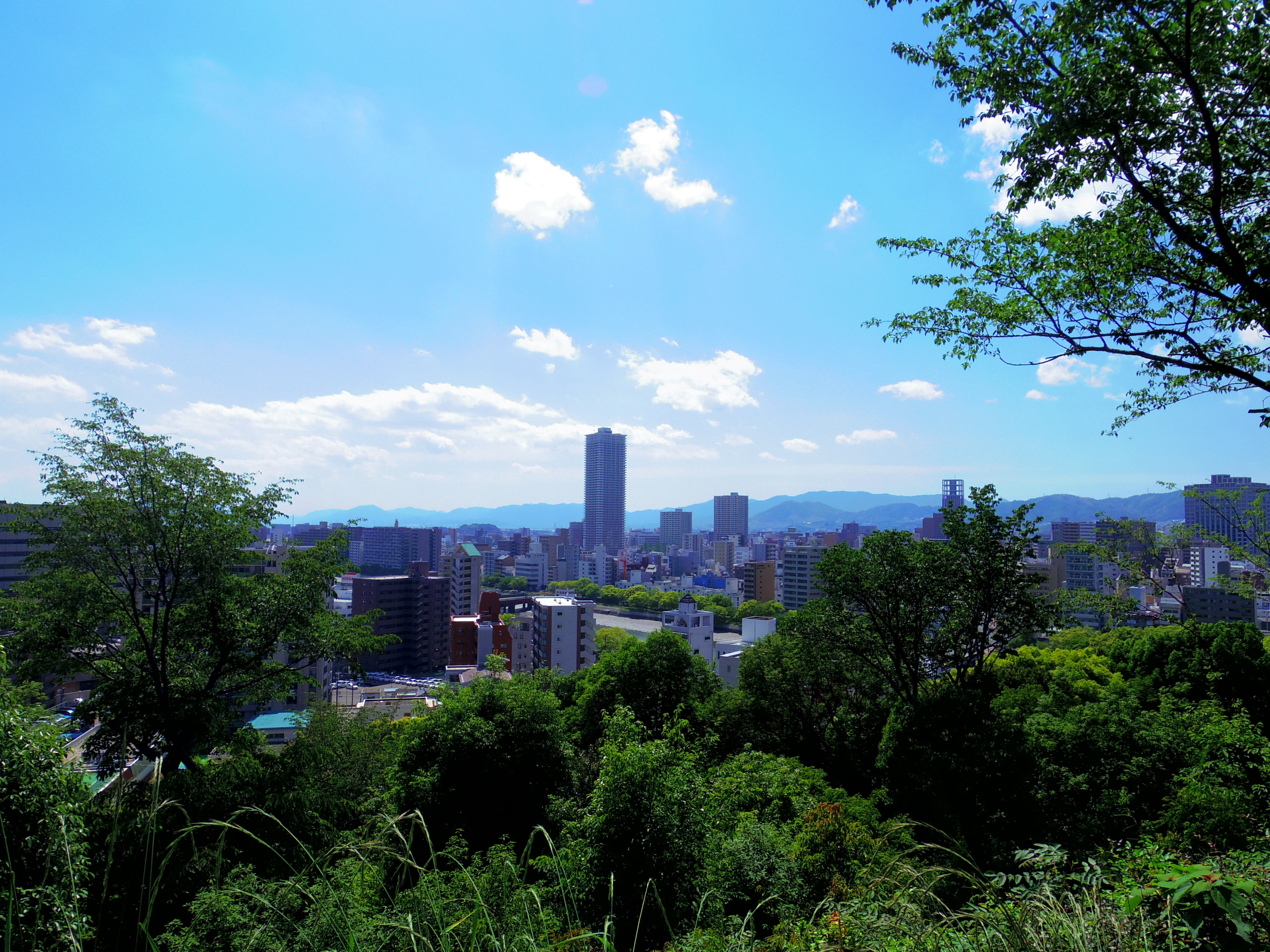 比治山公園富士見展望台より望む広島市の街並み